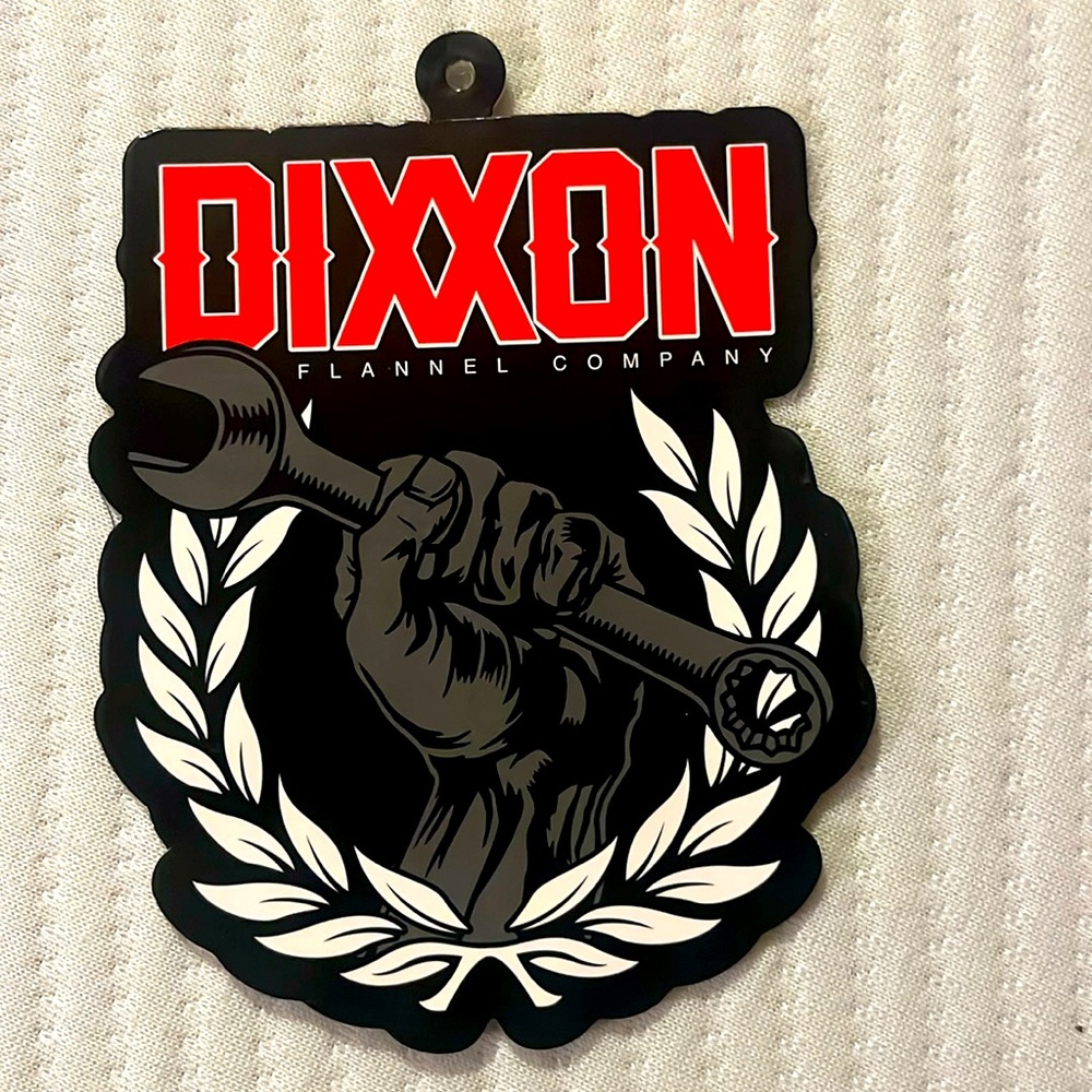 Dixxon sticker hang tag
